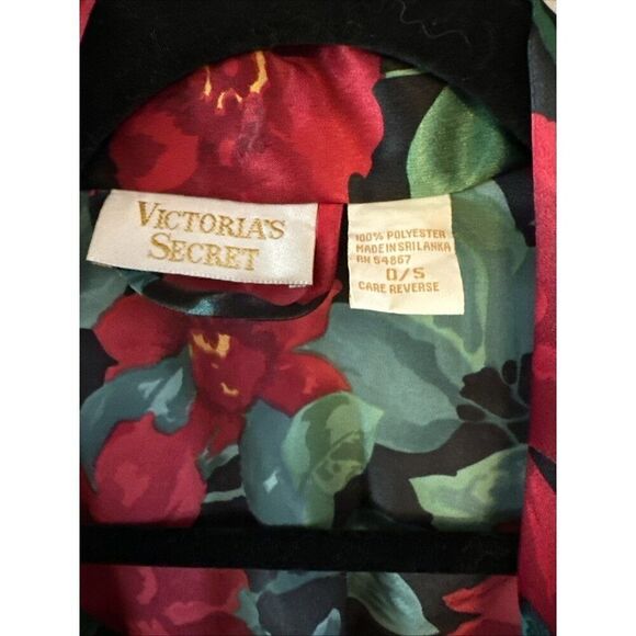 Vintage Victoria's Secret Gold Label Mini Length Floral Rose Print Robe O/S - Picture 2 of 6